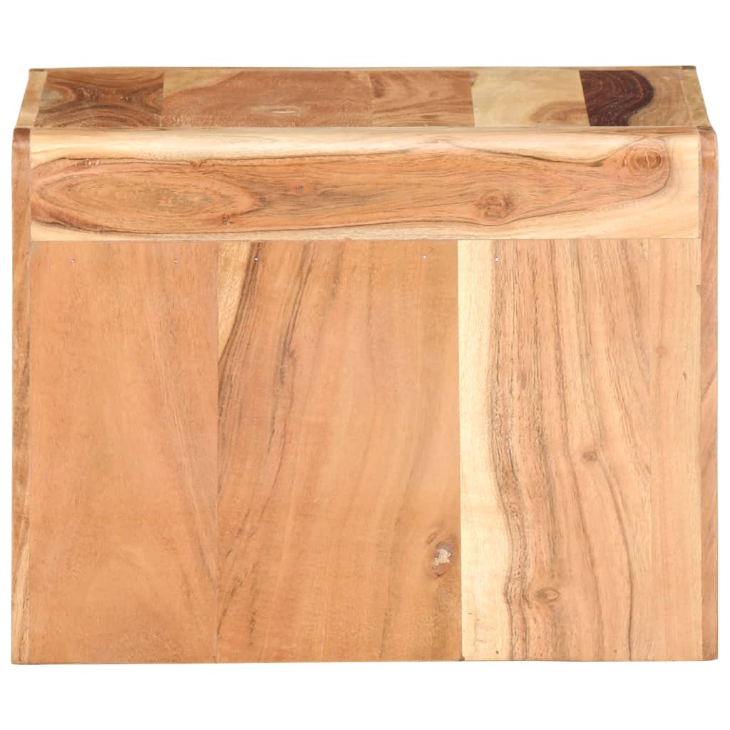 Mesa Auxiliar De Madera Maciza De Acacia 43x40x30 Cm_1
