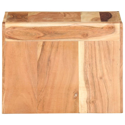 Mesa Auxiliar De Madera Maciza De Acacia 43x40x30 Cm_1