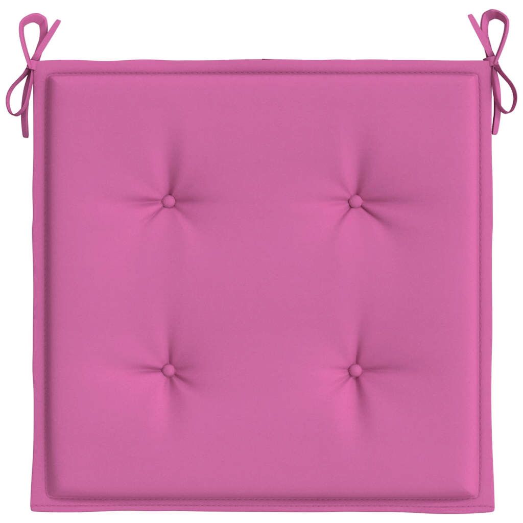 Vidaxl Cojines Para Silla De Jardín 4 Uds Tela Rosa 50x50x4 Cm_4