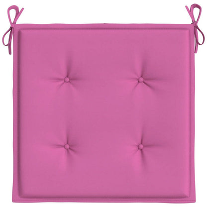 Vidaxl Cojines Para Silla De Jardín 4 Uds Tela Rosa 50x50x4 Cm_4