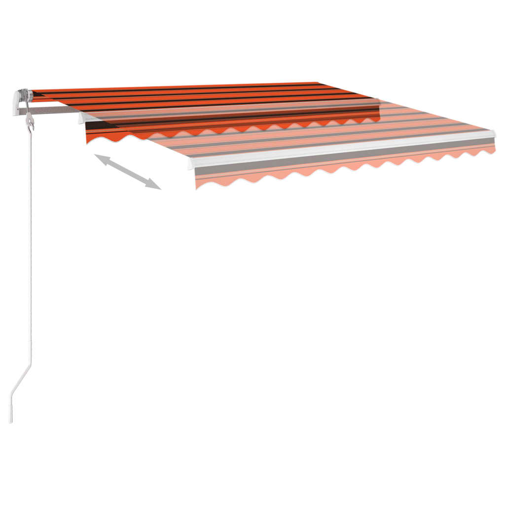 Toldo Automático Retráctil Naranja Y Marrón 300x250 Cm_2