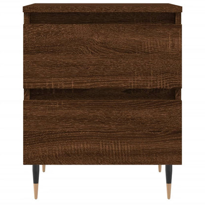 Mesita De Noche Madera De Ingeniería Marrón Roble 40x35x50 Cm_3