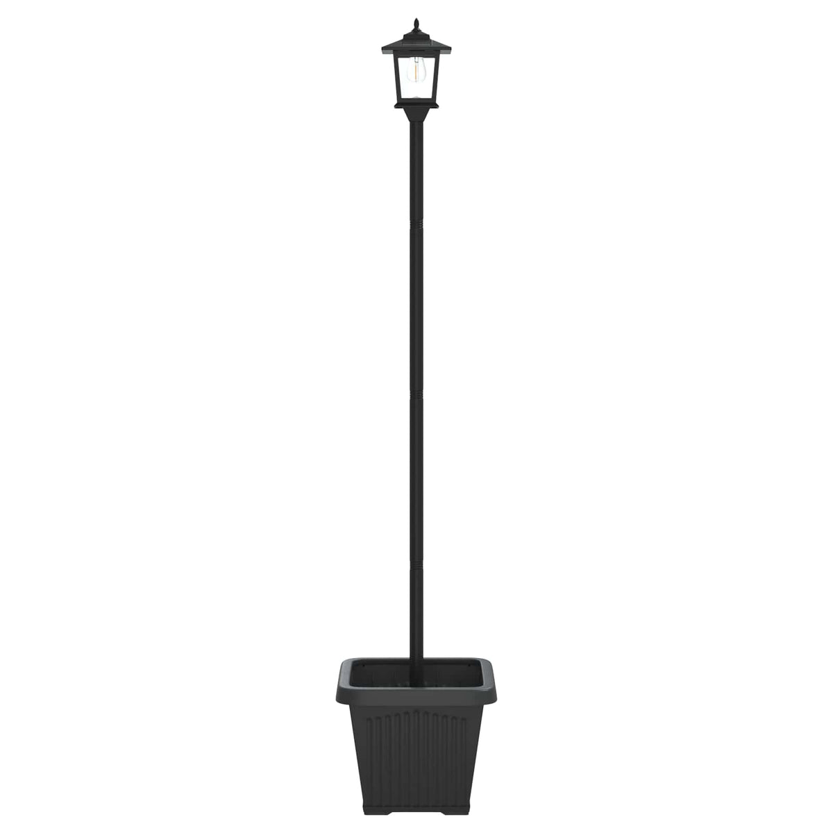 Farola Solar Con Macetero With Led Bulb Negro 32 X 32 X 158 Cm_5