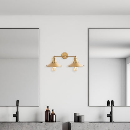 Aplique De Pared, Metal , Oro, 55x27x20, Casquillo 2 X E27 Max 40 W_4