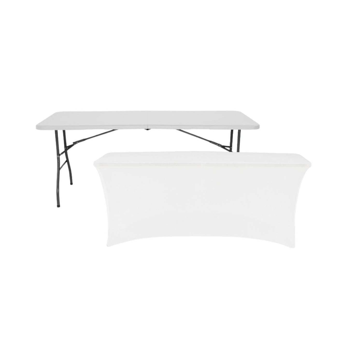 Mesa Plegable 240cm Blanca + Funda Catering 7house_0