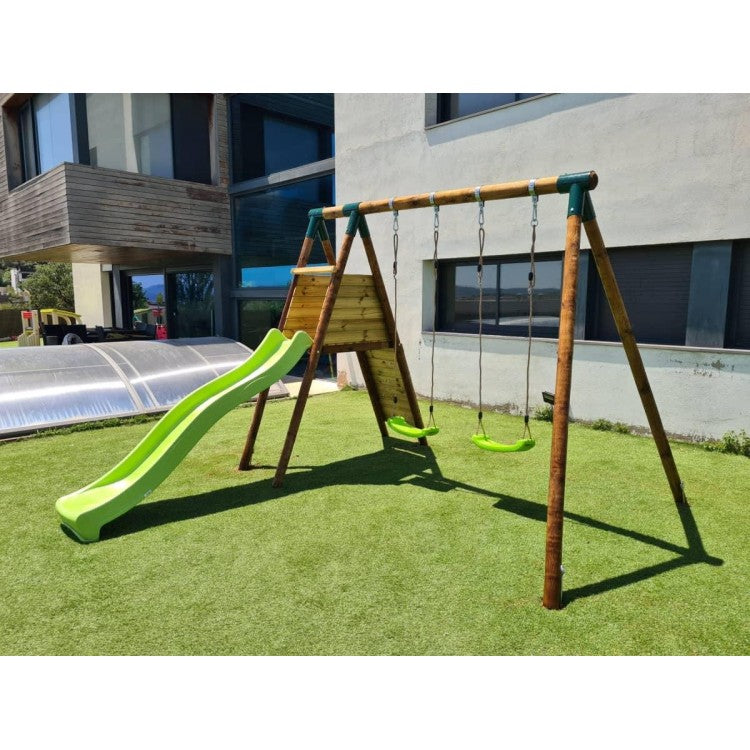 Parque Infantil Masgames Mauna Loa L (madera Redonda) Pared De Escalada Con 5 Presas.