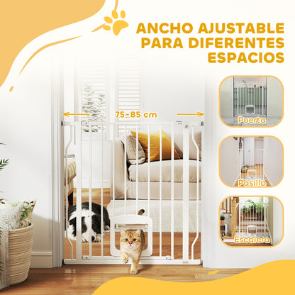 Pawhut Barrera De Seguridad Para Perros Extensible 75-85 Cm_3