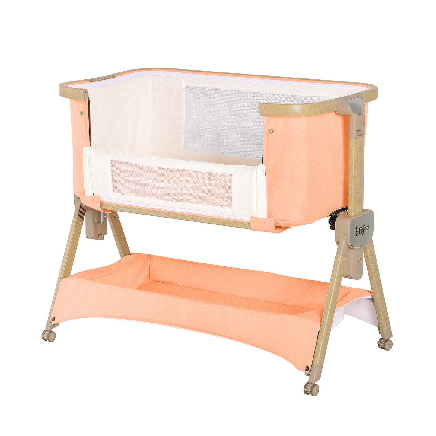 Minicuna De Colecho Plegable Bigtoes Flex Peach Deco_1