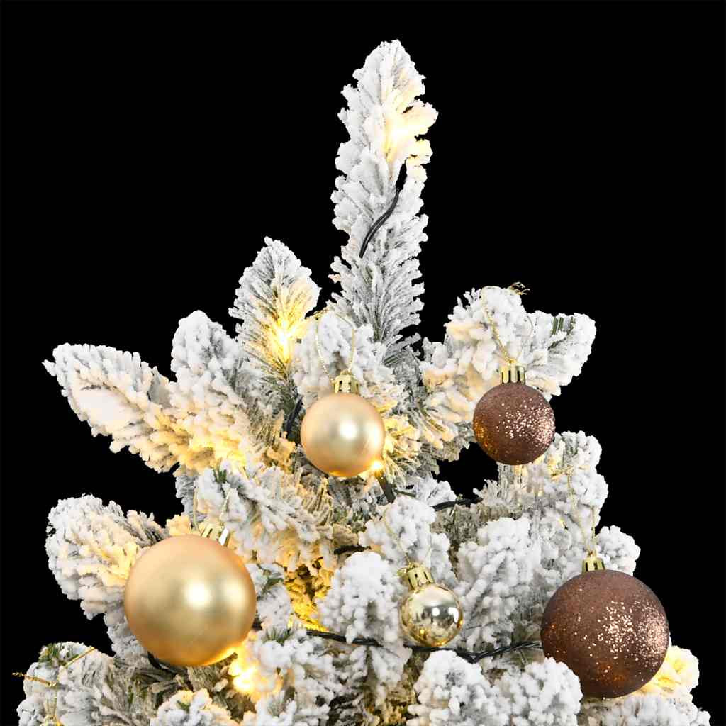 Vidaxl Árbol De Navidad Artificial Con Bisagras 300 Led Y Bolas 210 Cm_1