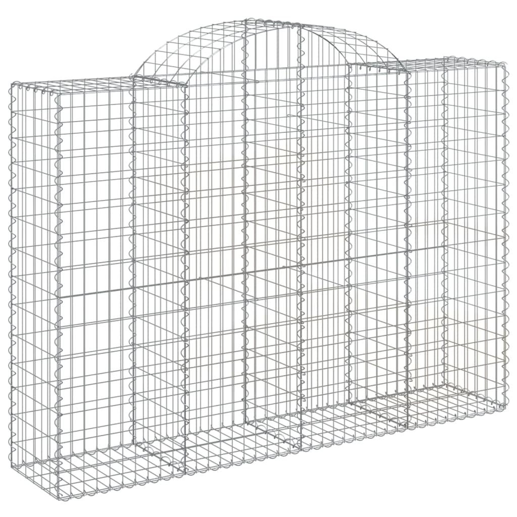 Cestas Gaviones 8 Uds Forma De Arco Hierro 200x50x140/160 Cm_2