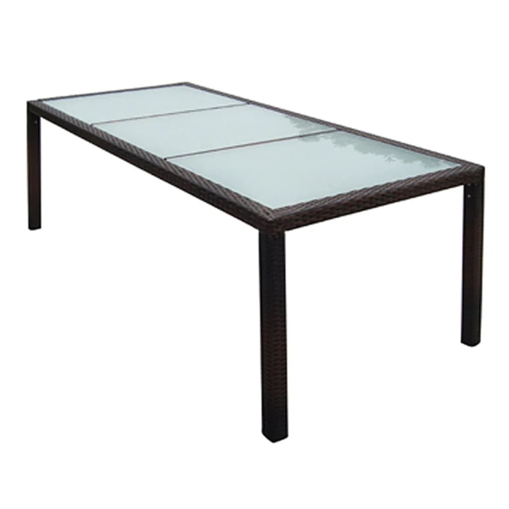 Vidaxl Set Comedor De Jardín 9 Piezas Y Cojines Ratán Sintético Marrón_3