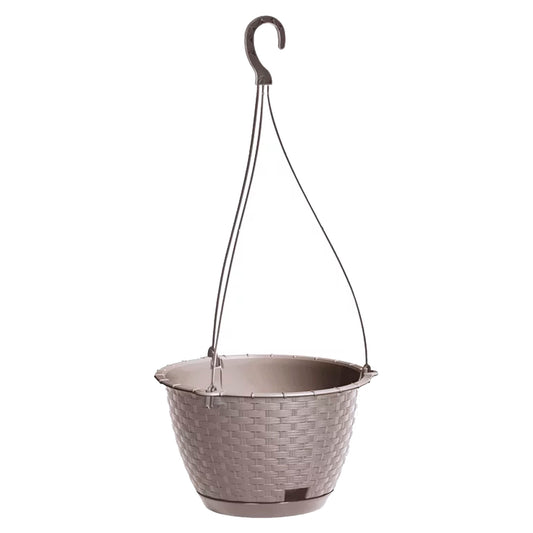 Macetero Colgante Ratolla Round W 3,4l., Dimensiones (mm) 217x217x142, Color Mocca_0
