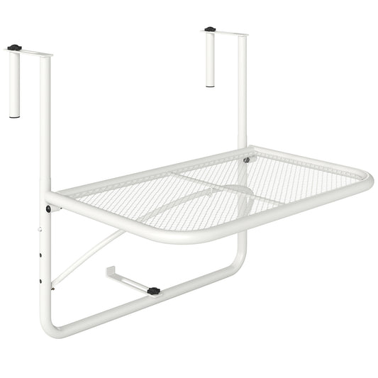 Outsunny Mesa Colgante Balcón Altura Ajustable En 3 Posiciones Carga 30kg_0