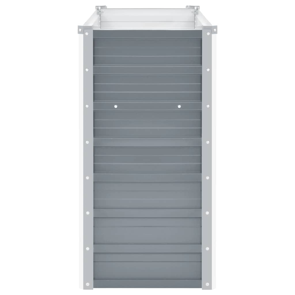 Arriate De Jardín De Acero Galvanizado Gris 100x40x77 Cm_3