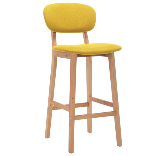 Taburetes De Cocina 2 Unidades Tela Amarillo Mostaza_0