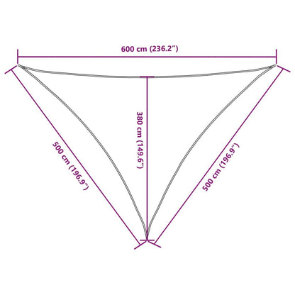 Vidaxl Toldo De Vela Triangular Tela Oxford Gris Antracita 5x5x6 M_2