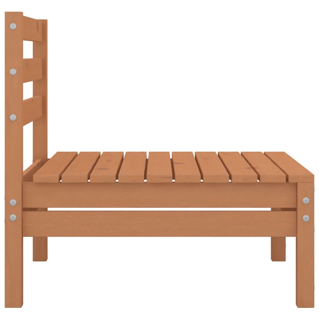 Juego Muebles De Jardín 5 Pzas Madera Maciza Pino Marrón Miel / Vetonek_4