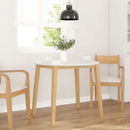 Mesa De Comedor Natural Madera Maciza Roble Caucho_1