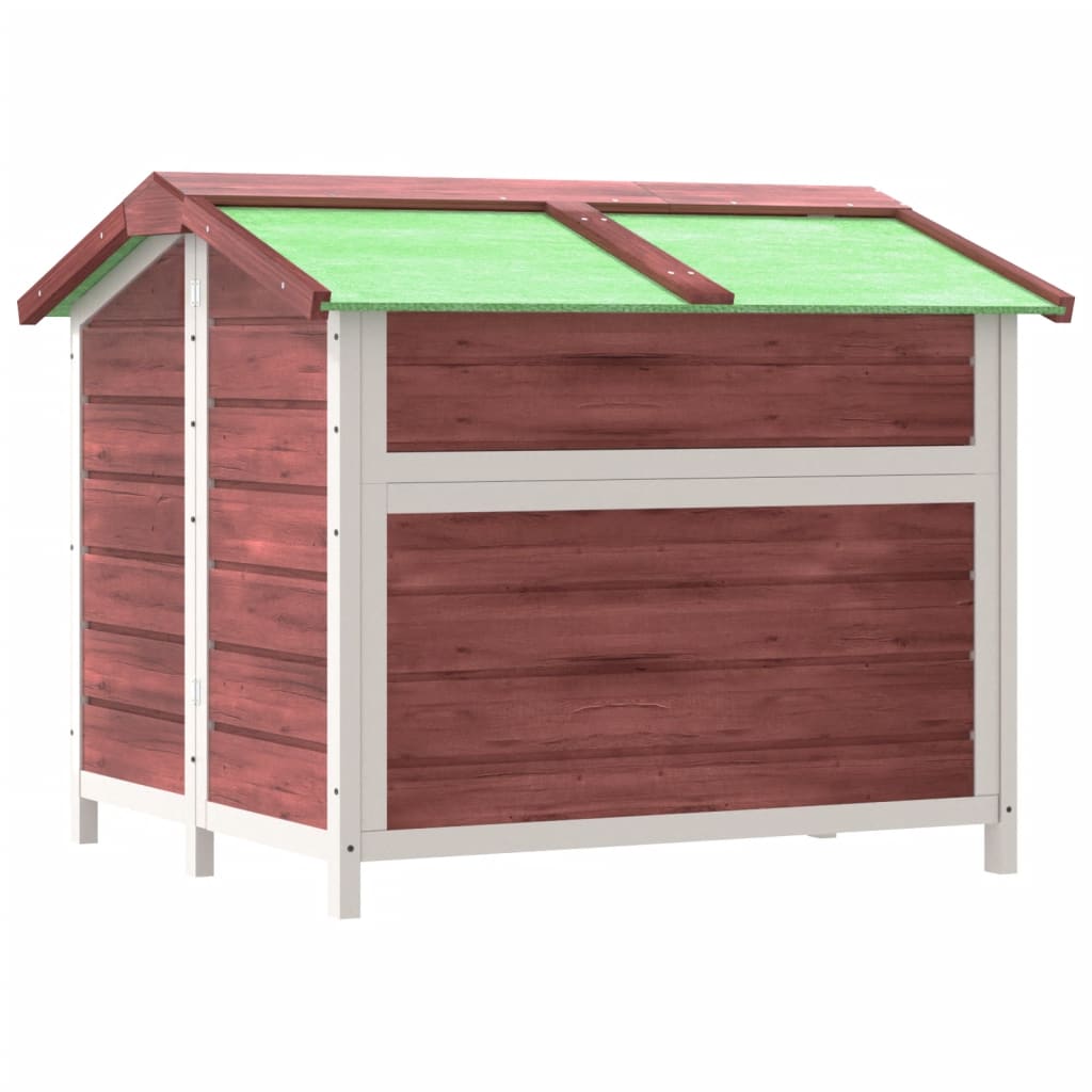 Caseta Para Perros Madera Maciza De Pino Moca 96x87x80,5 Cm_4