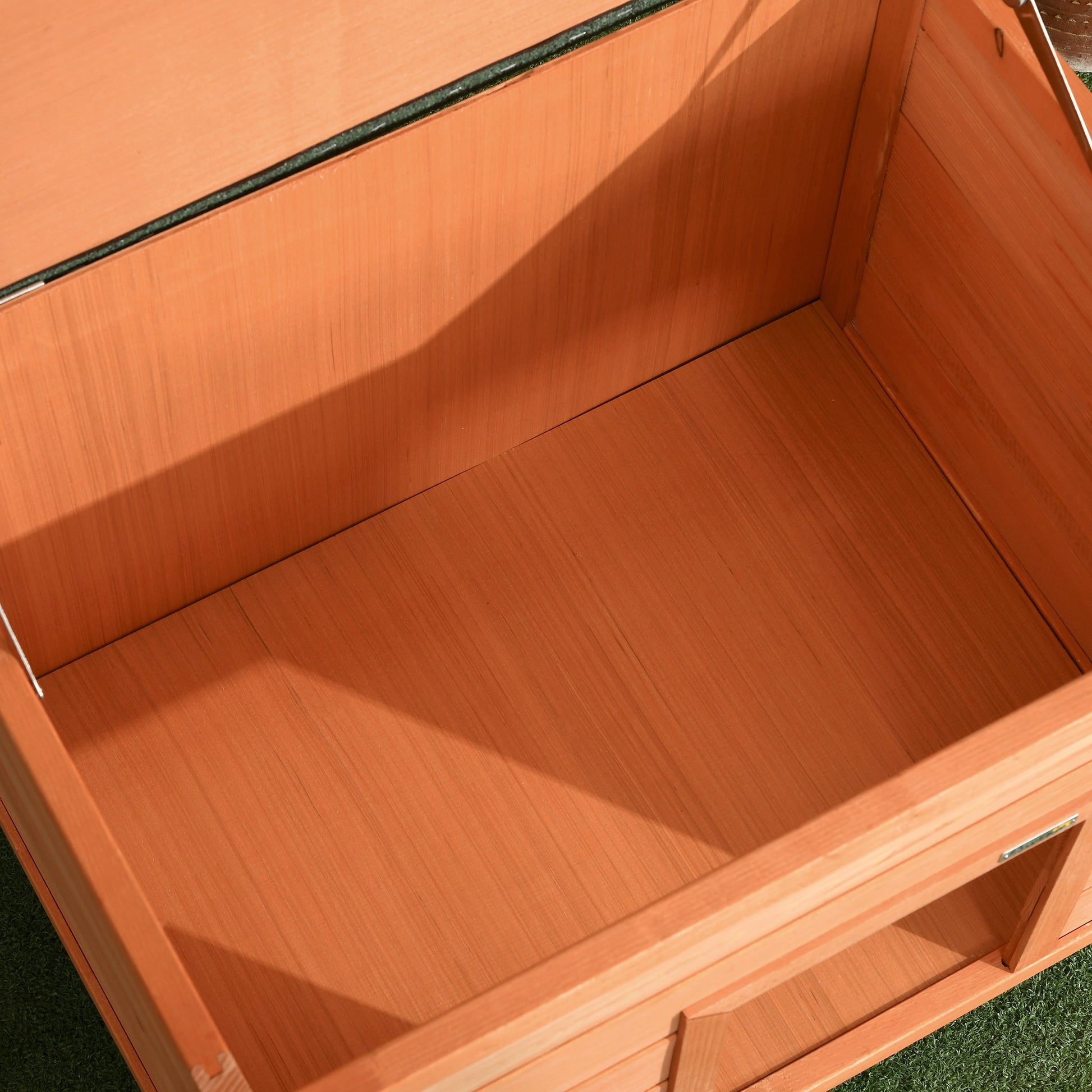 Pawhut Caseta De Madera Para Perro 82x58x58cm Techo Abatible Asfáltico_3