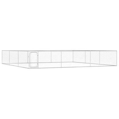 Vidaxl Perrera De Exterior De Acero Galvanizado 6x6x1 M_0