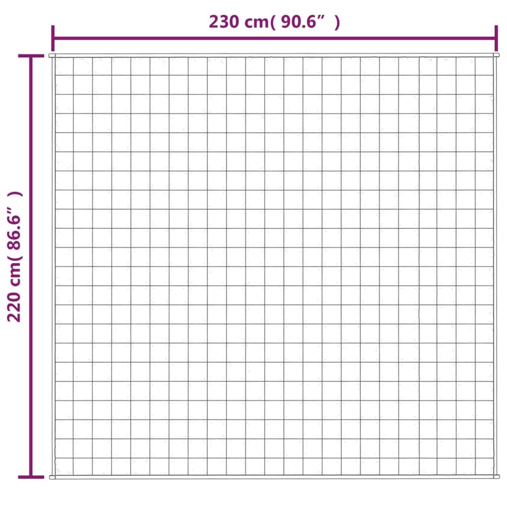 Vidaxl Manta Con Peso Tela Azul 220x230 Cm 15 Kg_2