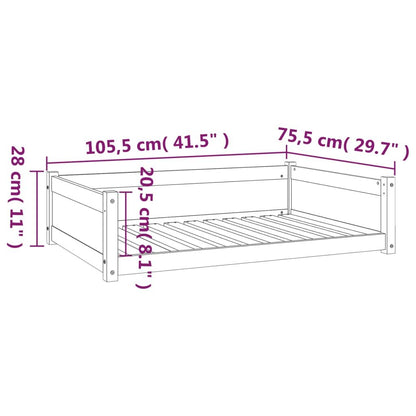 Vidaxl Cama Para Perros Madera Maciza De Pino 105,5x75,5x28 Cm_2