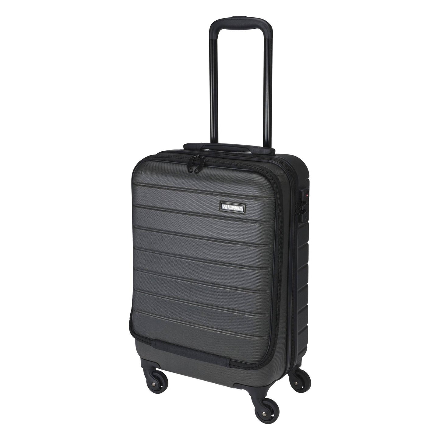 Well Home Maleta Trolley Abs De 20'' Con 4 Ruedas Color Gris Oscuro