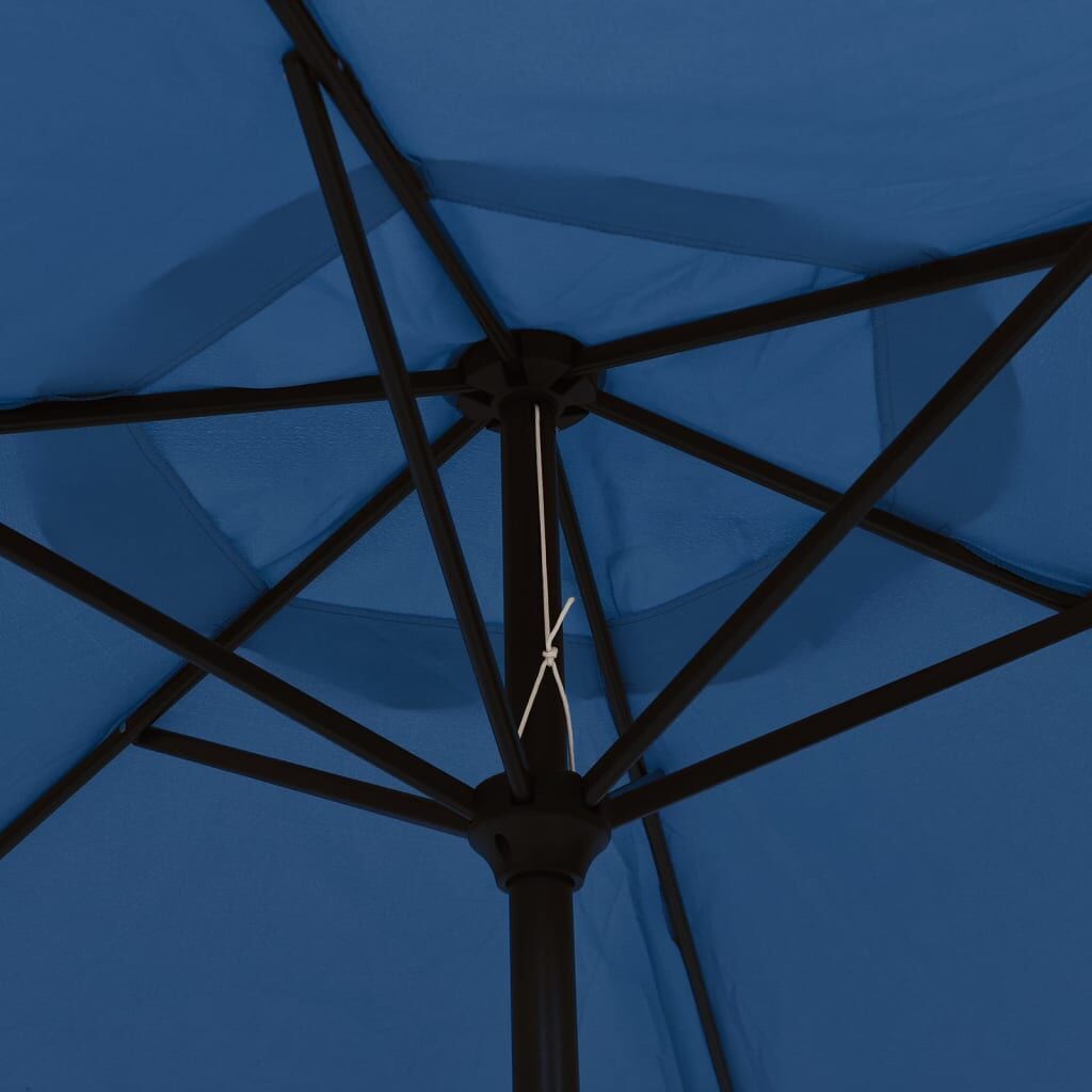 Vidaxl Sombrilla De Jardín Con Palo De Metal Azul Celeste 300 Cm_4