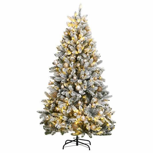 Vidaxl Árbol De Navidad Artificial Con Bisagras 300 Led Y Bolas 270 Cm_0