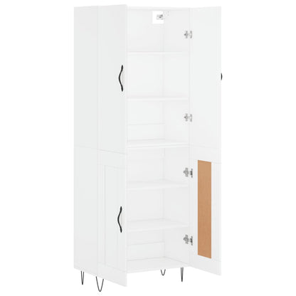 Aparador Alto Madera Contrachapada Blanco 69,5x34x180 Cm_3