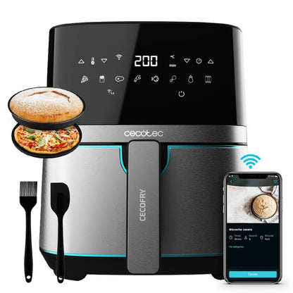 Freidora Sin Aceite Inteligente 5,5 L De Aire Caliente Con Accesorios Cecofry Full Inox 5500 Connected Pack, 1700 W, Control App Y Táctil, Termostat_0
