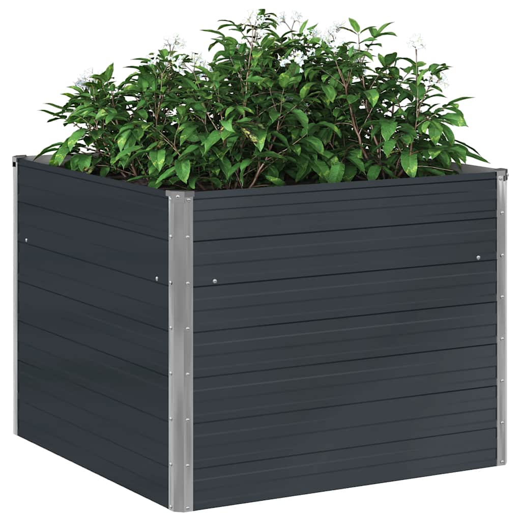 Jardinera Elevada Acero Galvanizado Gris Antracita 100x100x77cm_4