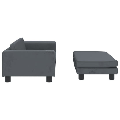 Cama De Perros Con Extensión Terciopelo Gris Oscuro 100x50x30cm / Vetonek_4