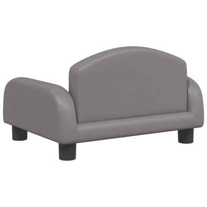 Cama Para Perros De Cuero Sintético Gris 50x40x30 Cm / Vetonek_4