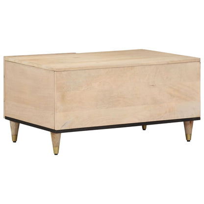 Mesa De Centro De Madera Maciza De Mango 80x50x40 Cm_3