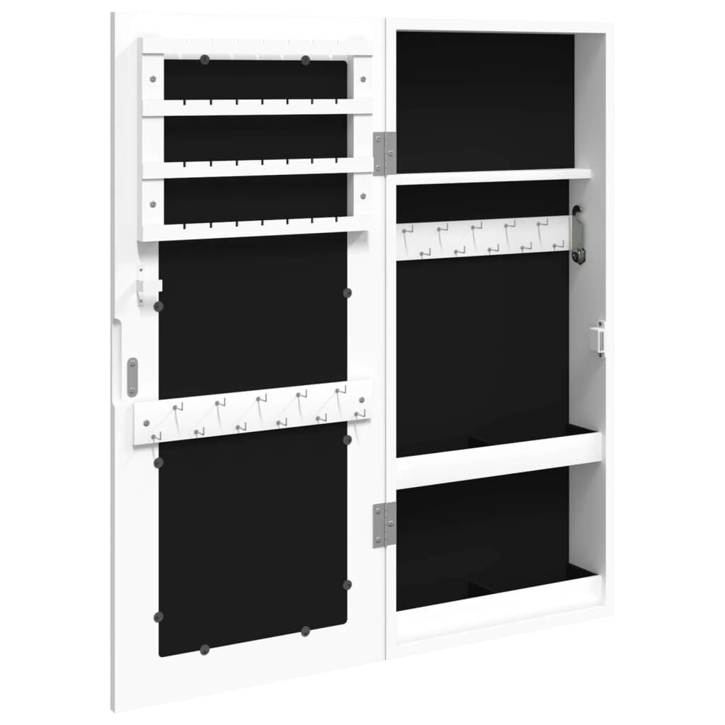Vidaxl Espejo Con Joyero De Pared Blanco 30x8,5x67 Cm_4