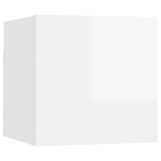 Mesita De Noche Madera De Ingeniería Blanca 30,5x30x30 Cm_0