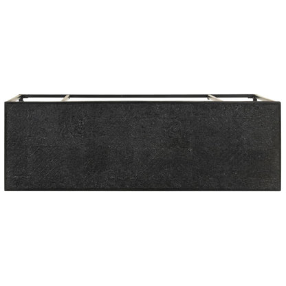 Mesa Consola Madera Maciza De Acacia Y Mango Negro 110x35x76 Cm_1