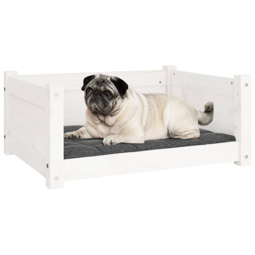 Vidaxl Cama Para Perros Blanca 65,5x50,5x28 Cm Madera Maciza De Pino_3