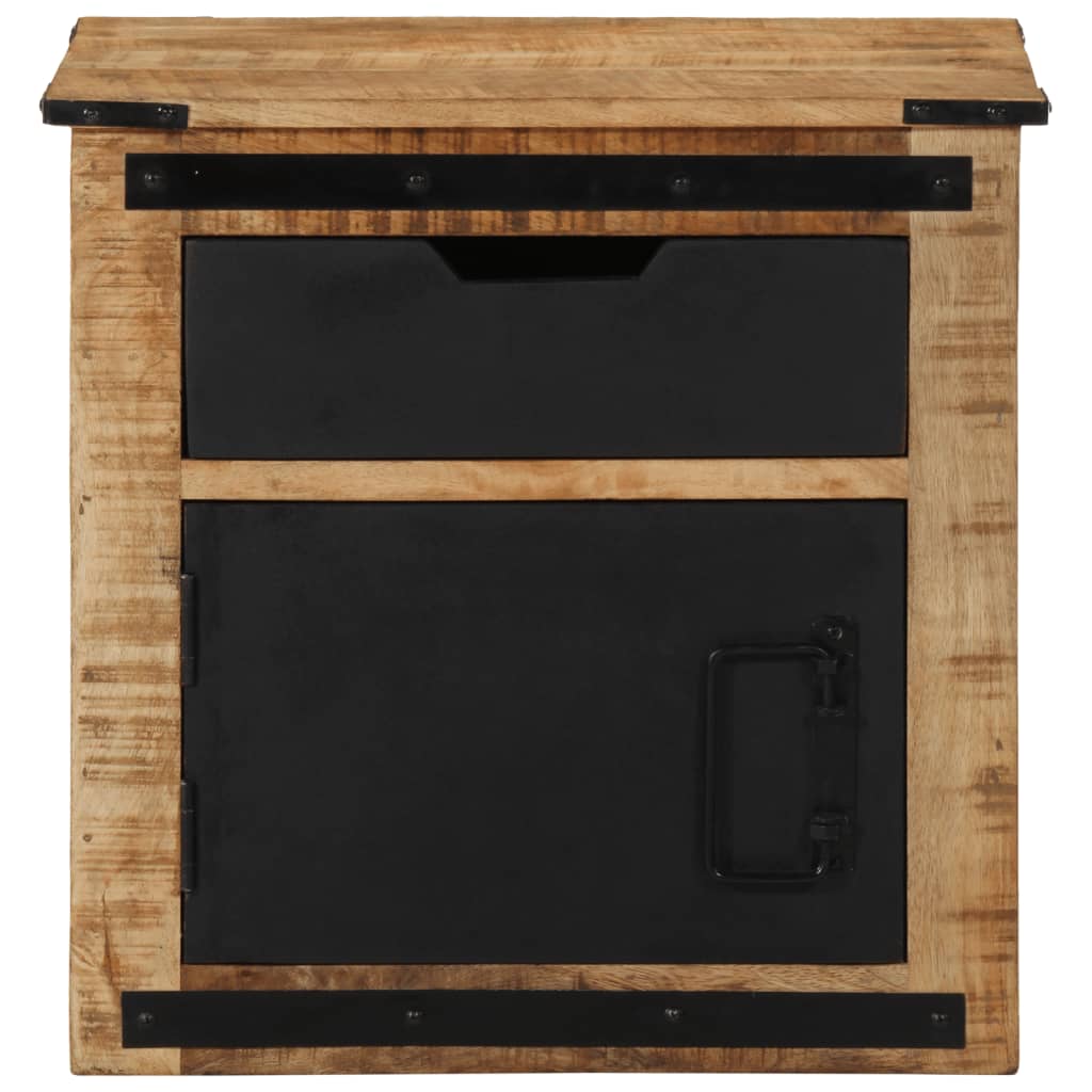 Mesita De Noche Madera Maciza De Mango 40x40x45 Cm_1