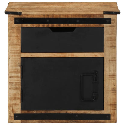Mesita De Noche Madera Maciza De Mango 40x40x45 Cm_1