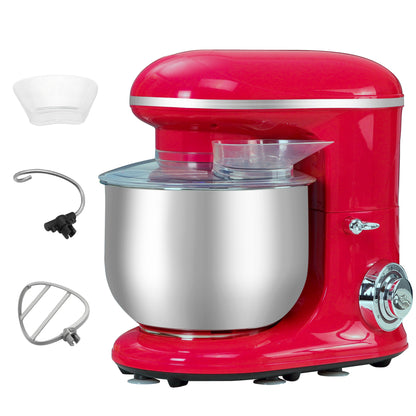 Homcom Batidora Repostería 1200w 6 Velocidades Bol De Acero Inoxidable De 5,5 L_0