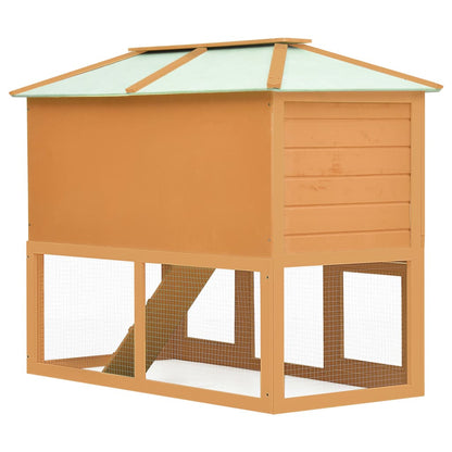 Vidaxl Conejera Jaula De Animales Con Doble Piso De Madera_4