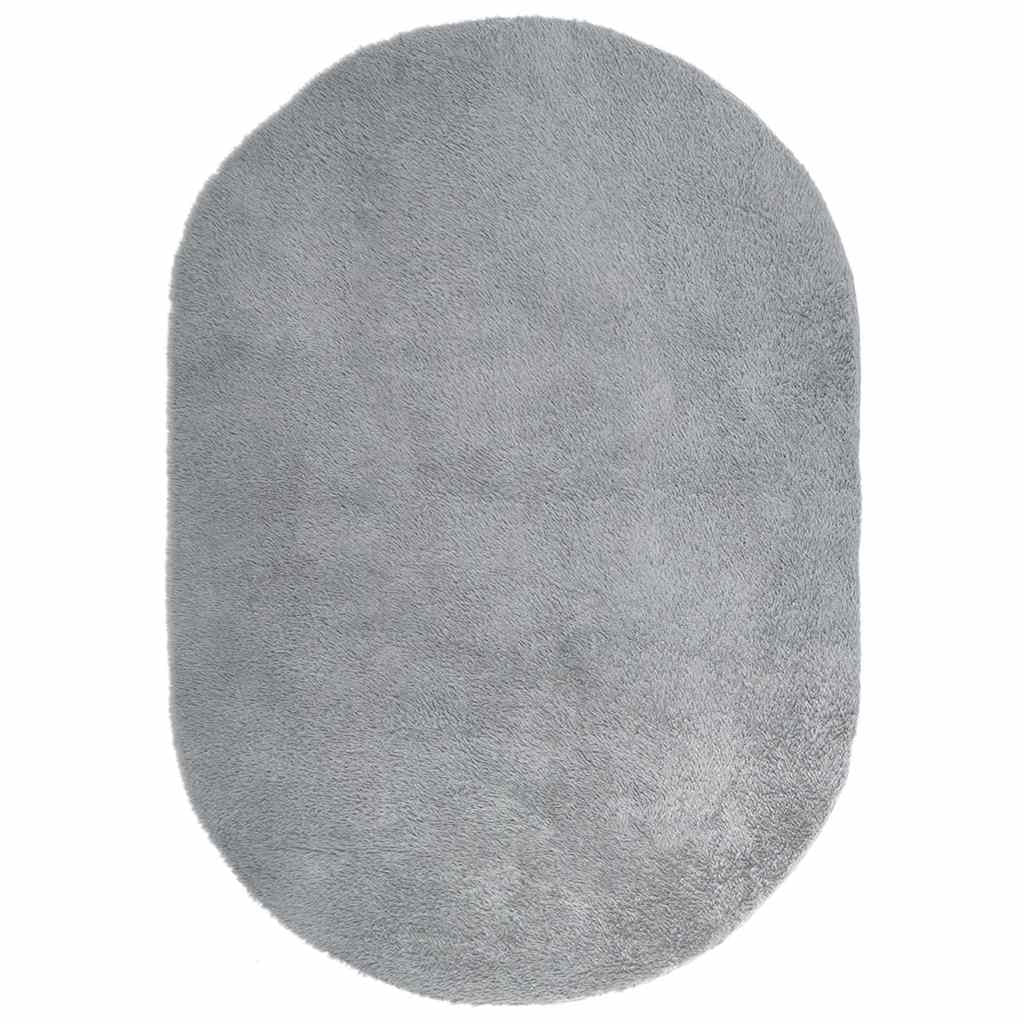 Vidaxl Alfombra De Pelo Largo Navarra Gris Plateado 300x200 Cm_0