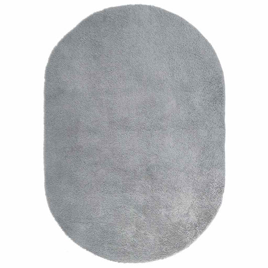 Vidaxl Alfombra De Pelo Largo Navarra Gris Plateado 300x200 Cm_0