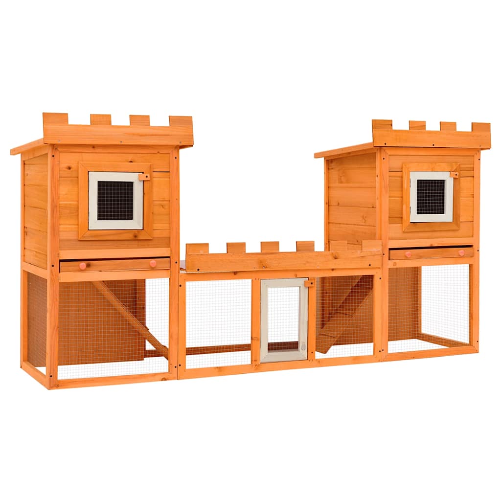 Casa Grande De Animales Jaula Conejera Doble Jaula De Madera_1