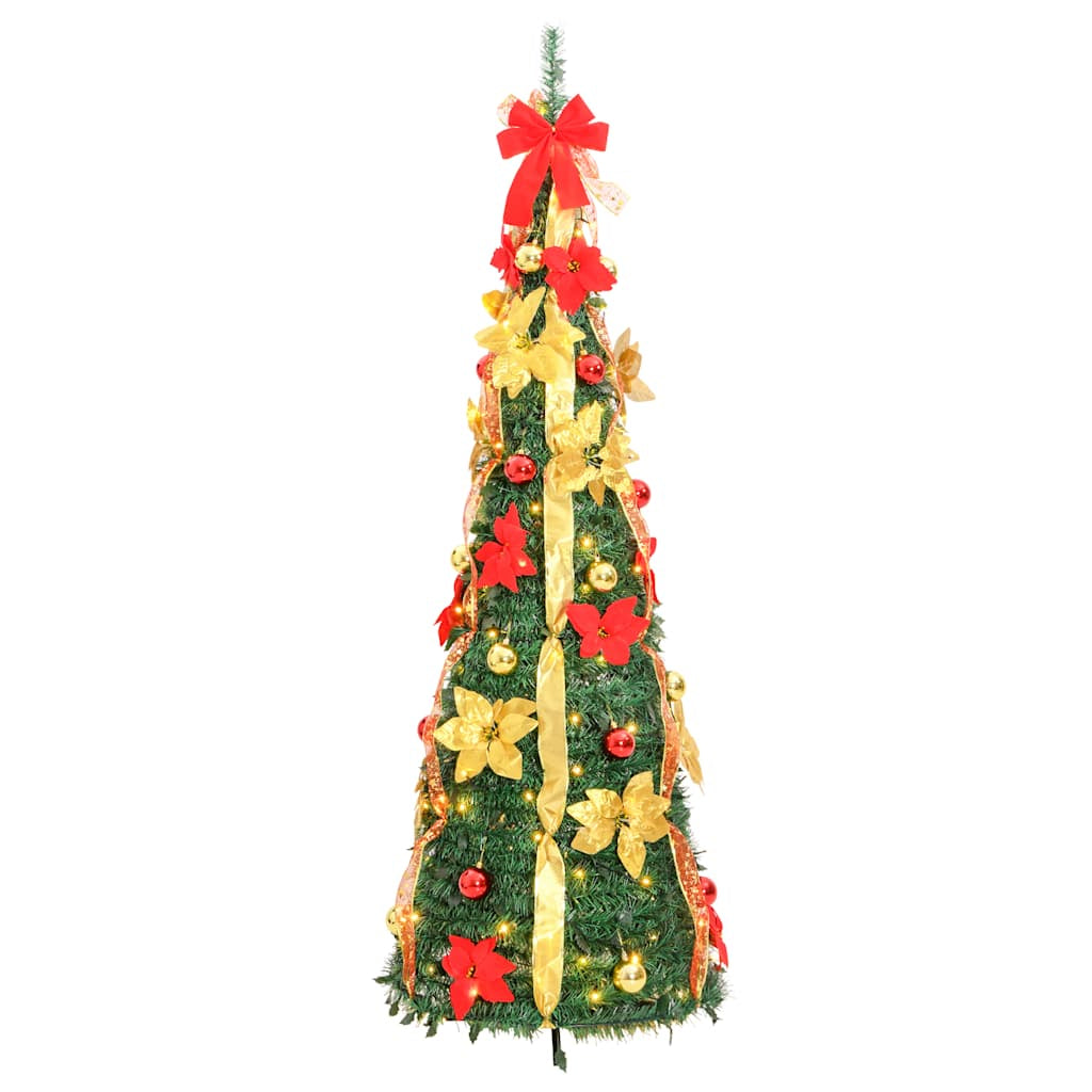 Vidaxl Árbol De Navidad Artificial Desplegable 50 Led Verde 120 Cm_3
