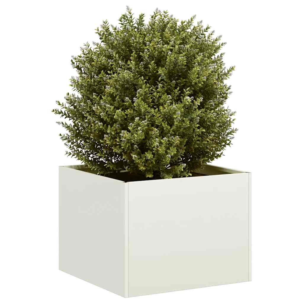 Jardinera Acero Blanco 40x40x30 Cm_1