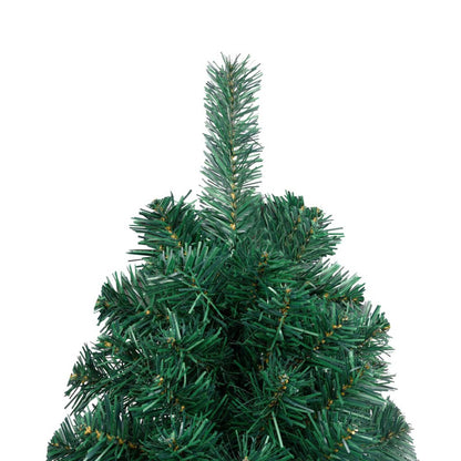 Vidaxl Medio Árbol De Navidad Artificial Led Y Soporte Pvc Verde 240cm_5